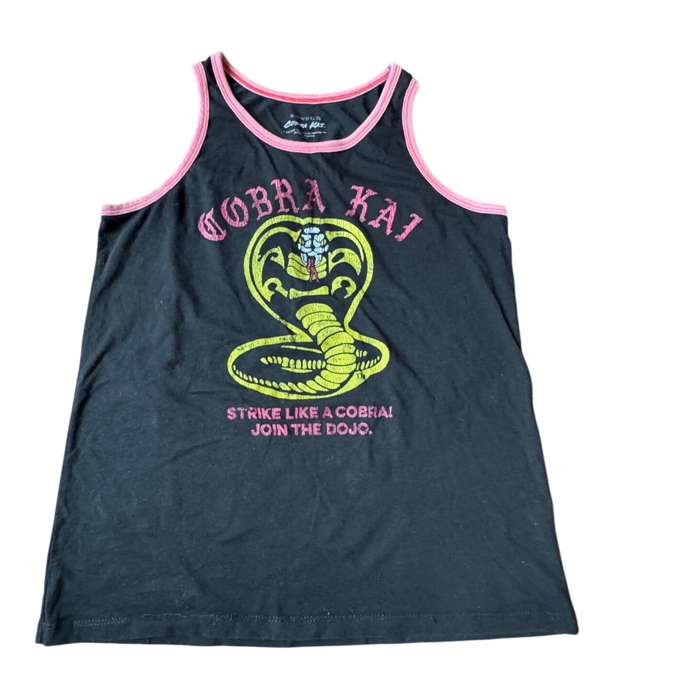 Bioworld Cobra Kai Tank Top Womens Medium  Snake Logo Strike Like A‎ Cobra